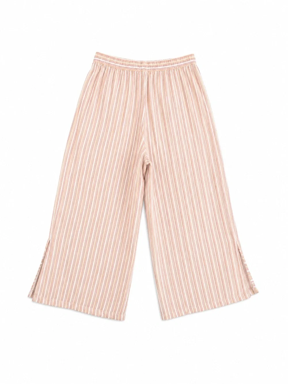 Patagonia Hemp Lyocell Wide Leg Crop Pants Boho Hippie Coastal Stripped XS - Picture 3 of 7
